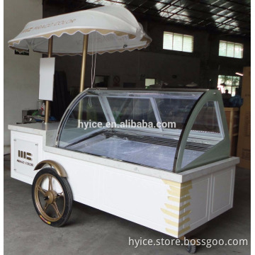 Direct selling ice cream displant cart/ice cream mobile refrigerator cart